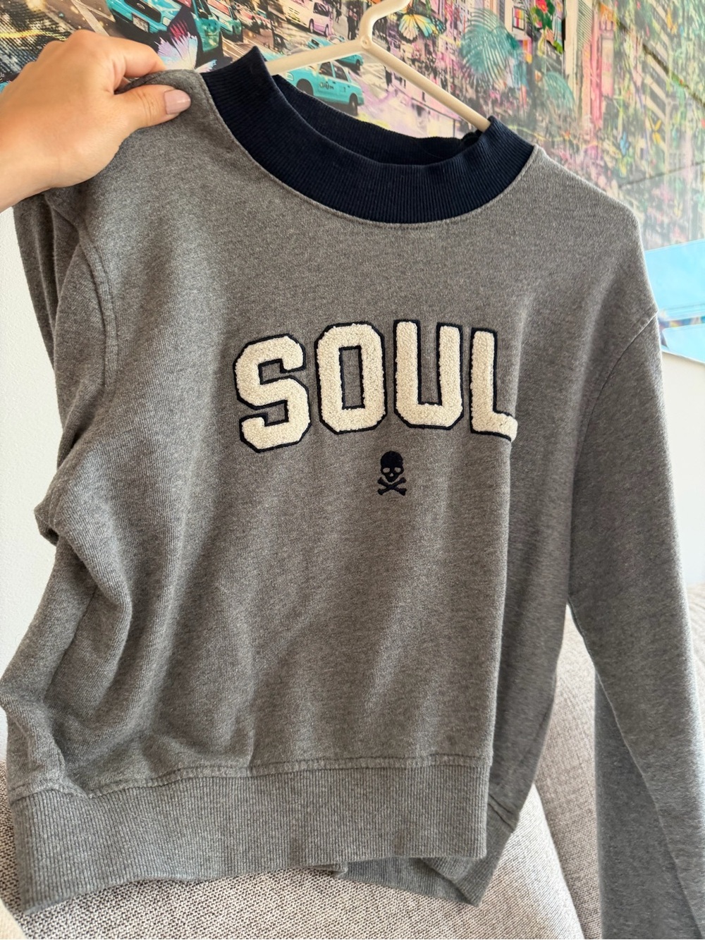 🩶 SOUL Crewneck Sweater Slightly Cropped